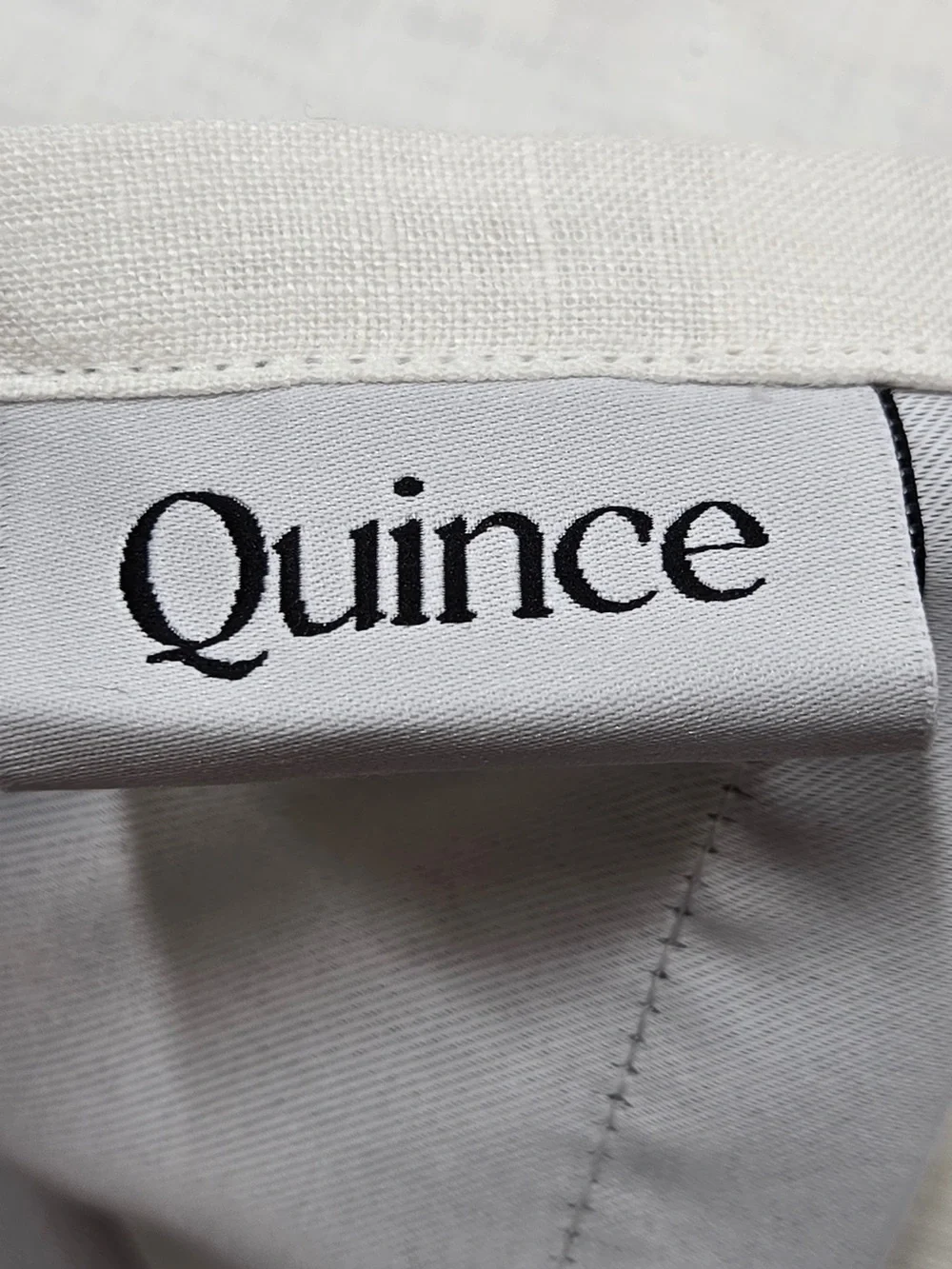 QUINCE Set Of 2 48x96 European Linen True Blackout Curtains White 9628